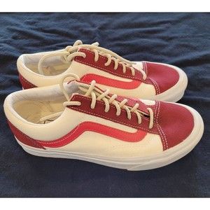 Vans Old Skool Off The Wall Burgundy Maroon Beige Low Size Womens 6.5 Mens 5